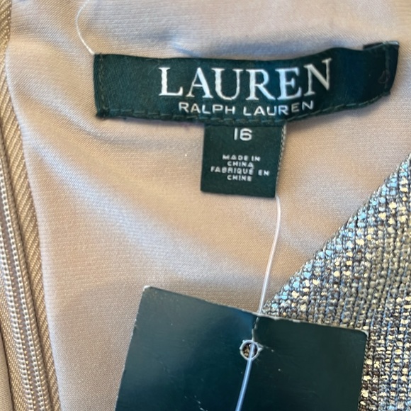 Lauren Ralph Lauren Evening Gold Shimmer Dress - Picture 6 of 8